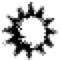A stylised sun symbol.